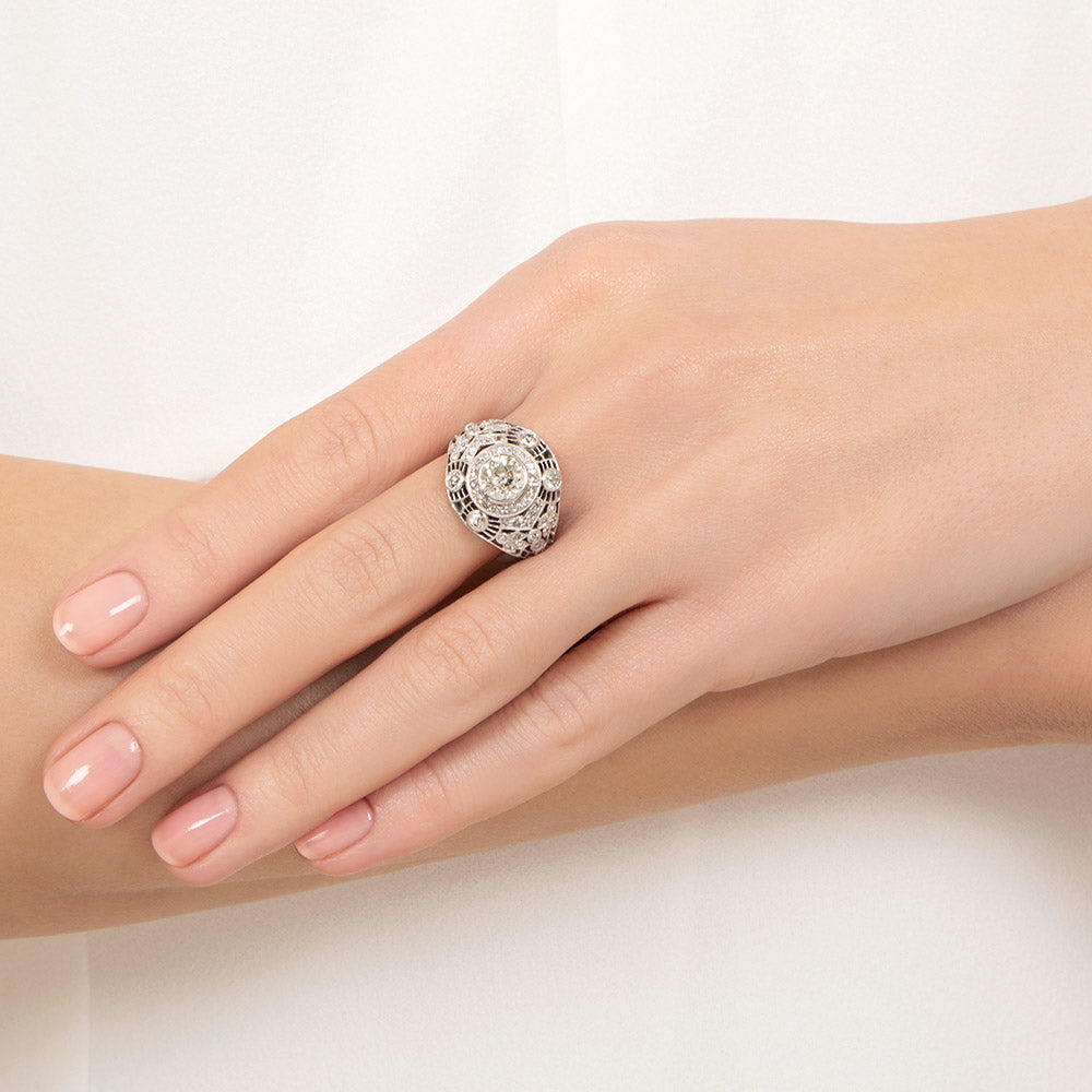 Edwardian/Art Deco Diamond Ring - 12