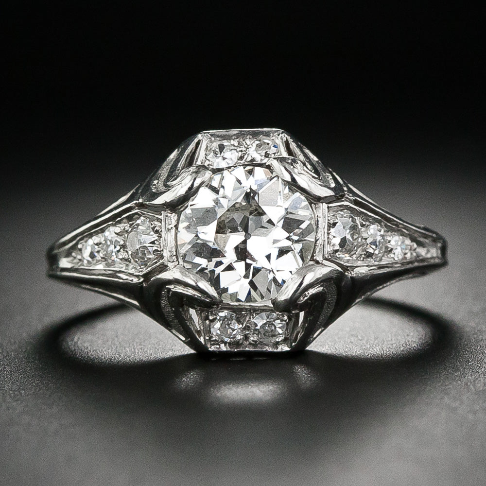 1.01 Carat Art Deco Diamond Ring by Walton & Co - 5