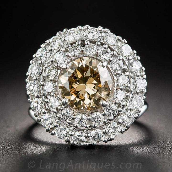 1.81 Carat Fancy Brown-Yellow Diamond Ring - GIA