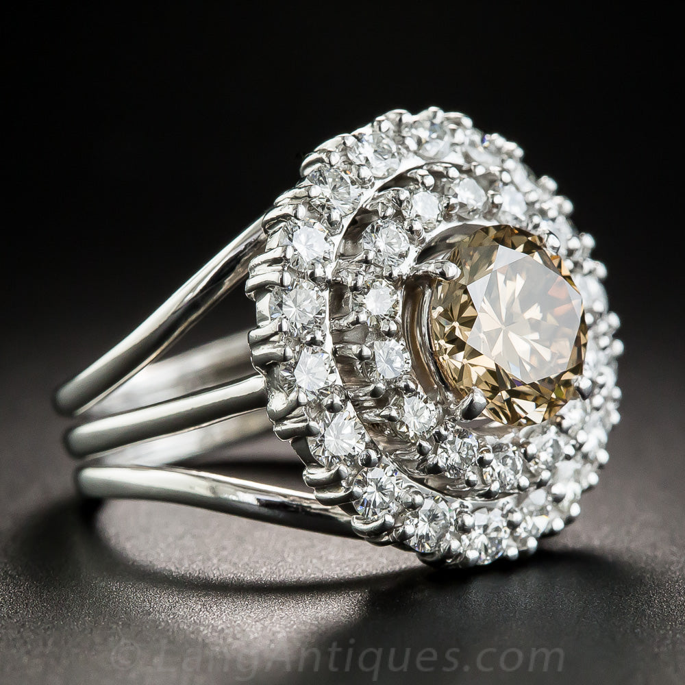1.81 Carat Fancy Brown-Yellow Diamond Ring - GIA - 3