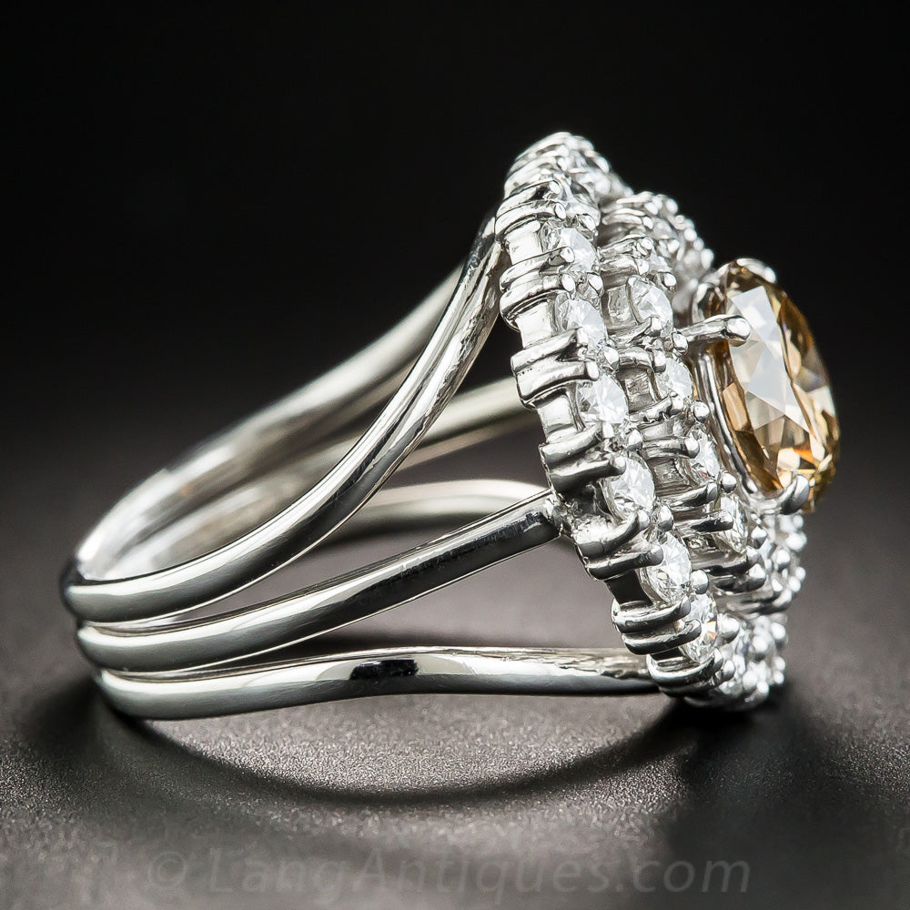 1.81 Carat Fancy Brown-Yellow Diamond Ring - GIA - 4