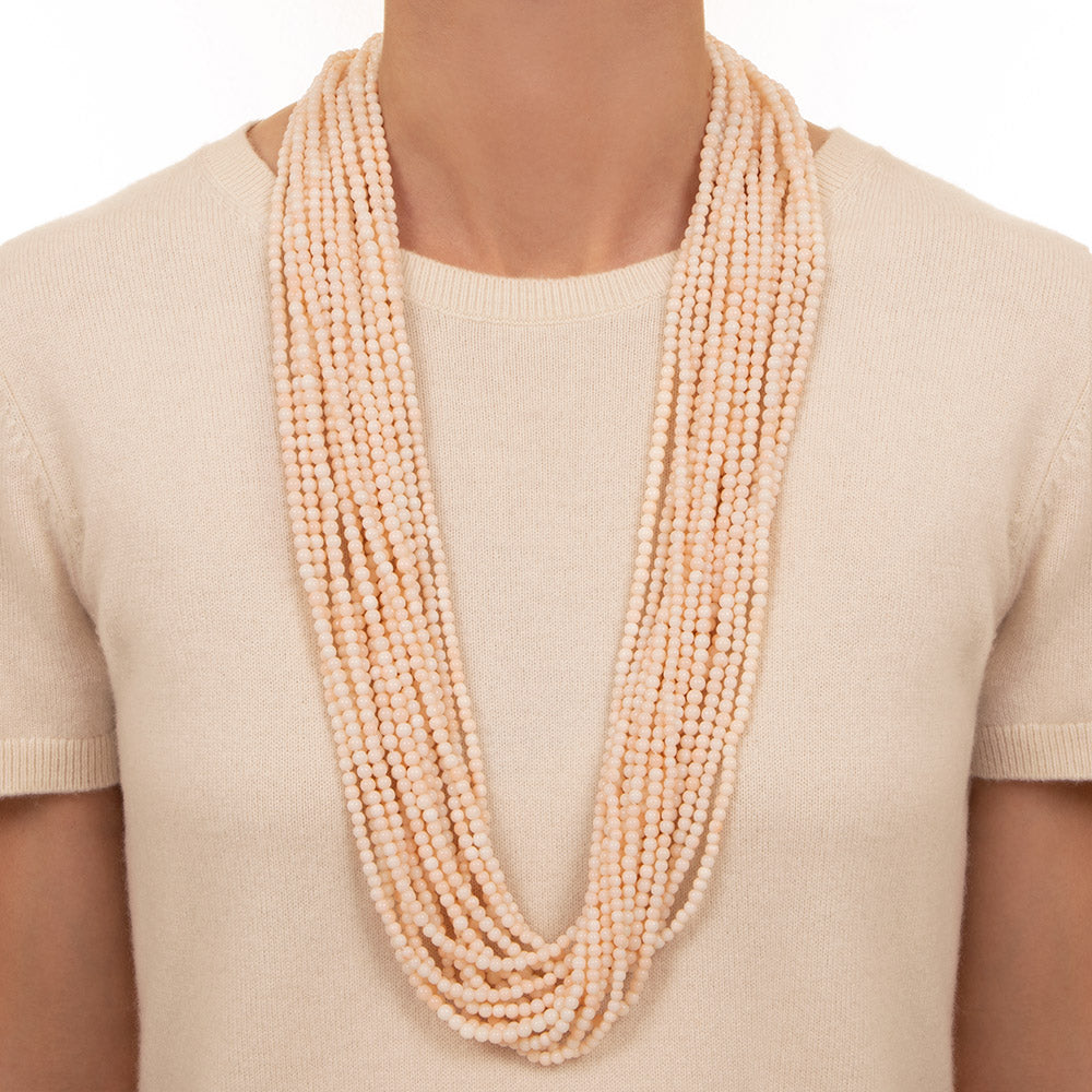 15-Strand Coral Bead Necklace - 3