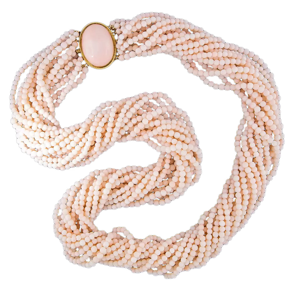 15-Strand Coral Bead Necklace - 4