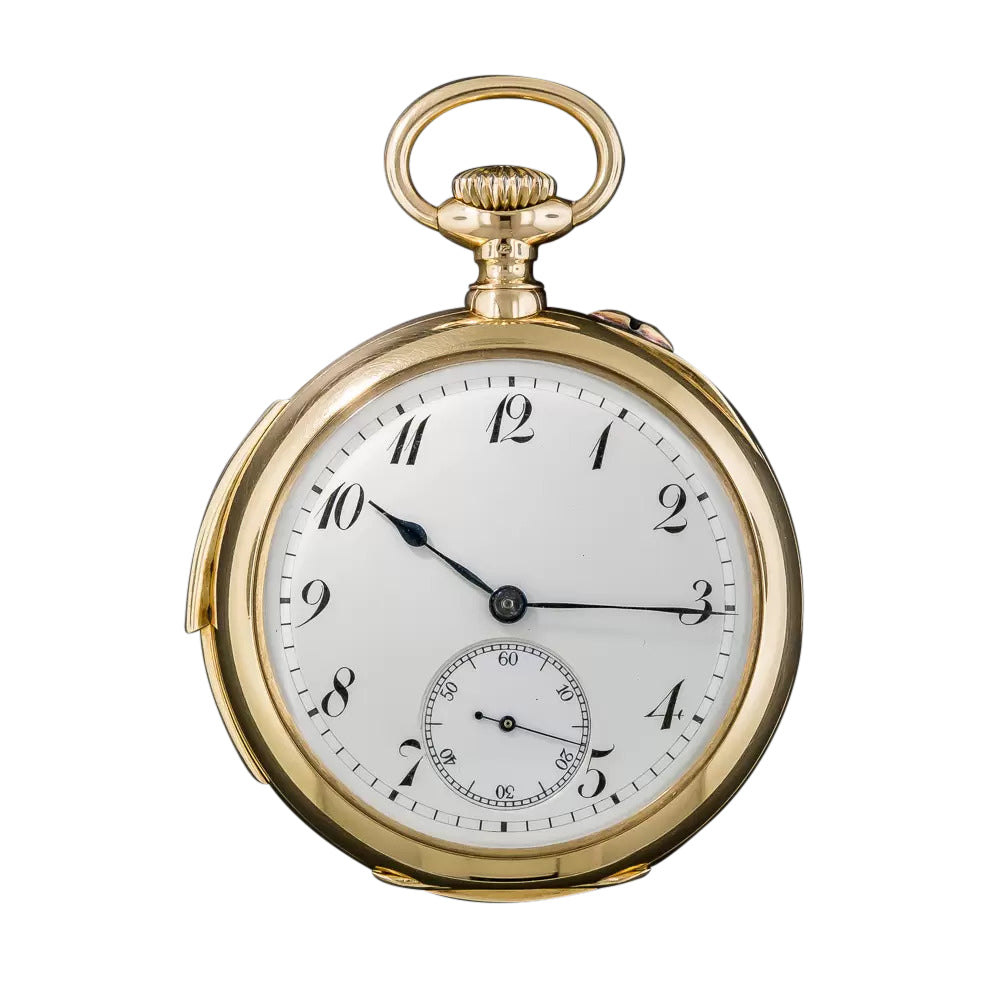 18K Gold Repeater Pocket Watch by G. Braillard - 11