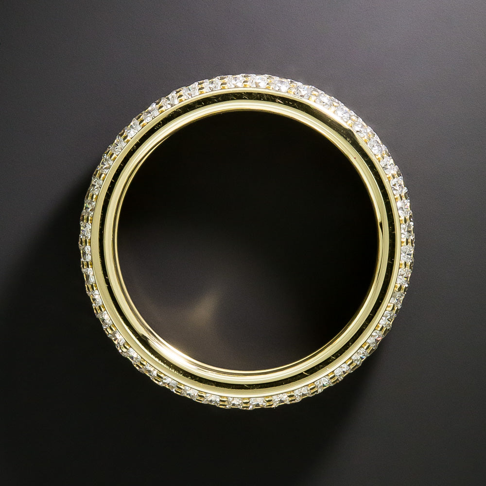 18K Pavé Diamond Eternity Band, Size 6 3/4 - 4
