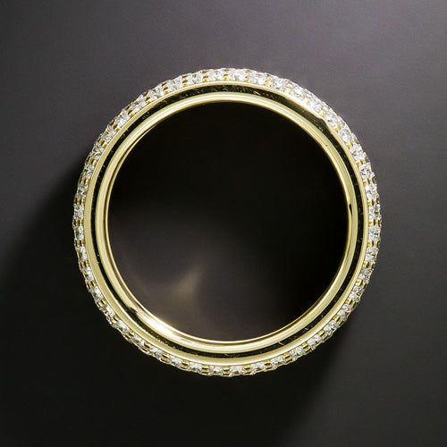18K Pavé Diamond Eternity Band, Size 6 3/4 - 4
