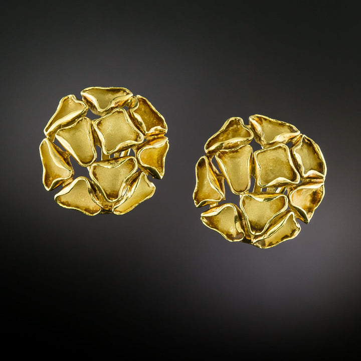 1960s Free-Form Gold Clip Earrings