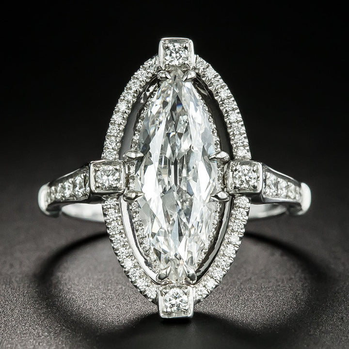 2.00 Carat Marquise-Cut Diamond Engagement Ring - GIA F VS1