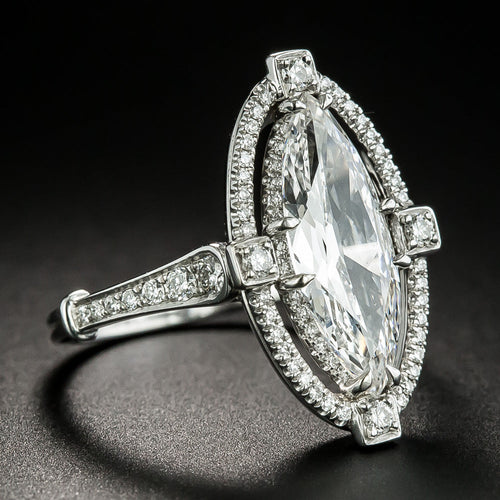 2.00 Carat Marquise-Cut Diamond Engagement Ring - GIA F VS1 - 2