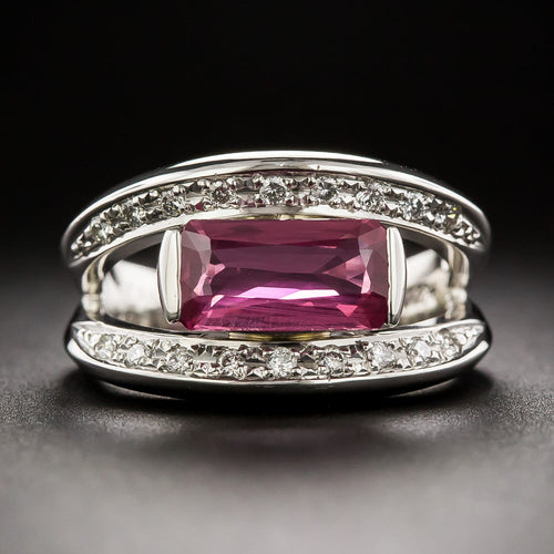 2.02 Carat No-Heat Pink Sapphire and Diamond Ring - GIA - 2