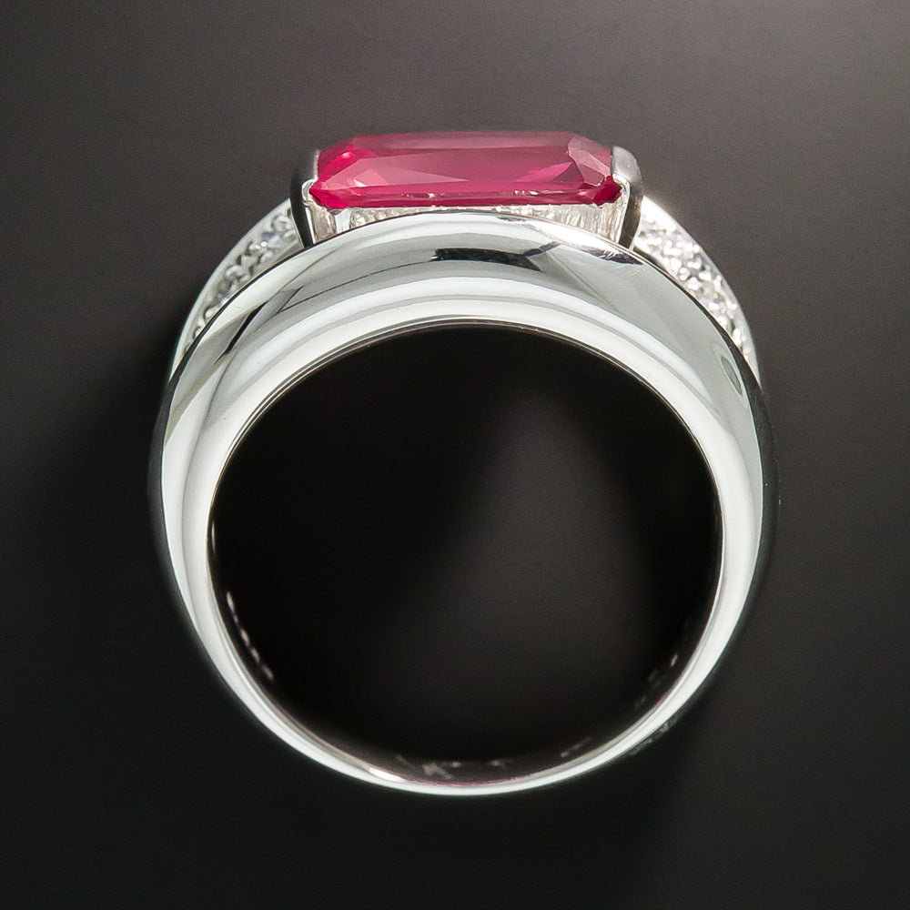 2.02 Carat No-Heat Pink Sapphire and Diamond Ring - GIA - 5