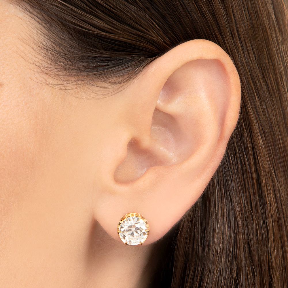 Lang Collection 4.06 Carat Diamond Stud Earrings - GIA H SI2