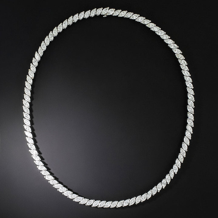 24.00 Carat Marquise-Cut Diamond Rivière Necklace