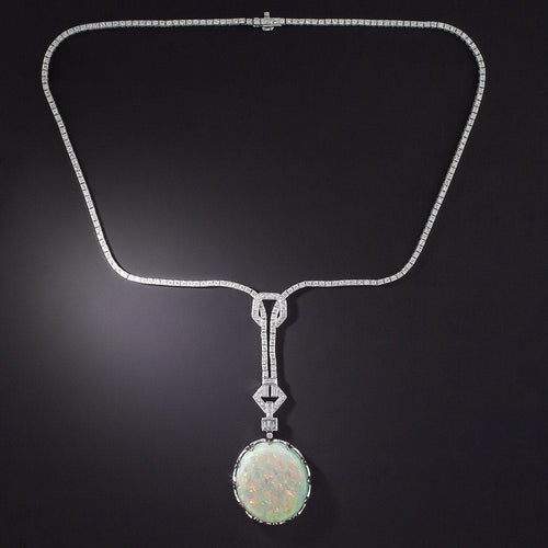 26.93 Carat Opal and Diamond Necklace - 3
