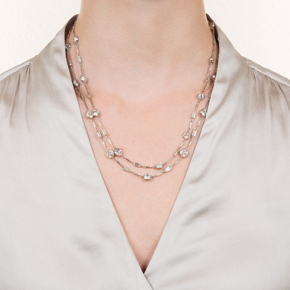 30 Carats Diamonds-by-the-Yard Necklace - 6