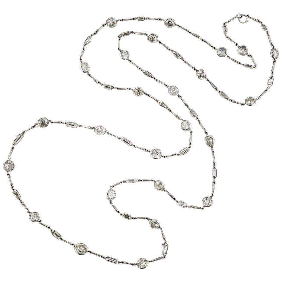 30 Carats Diamonds-by-the-Yard Necklace - 4