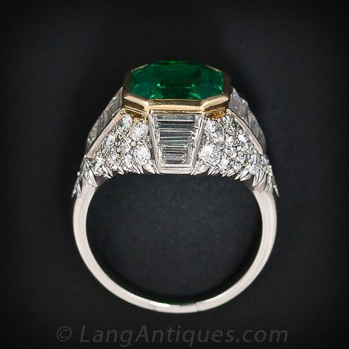5.00 Carat Emerald Diamond Ring - 5