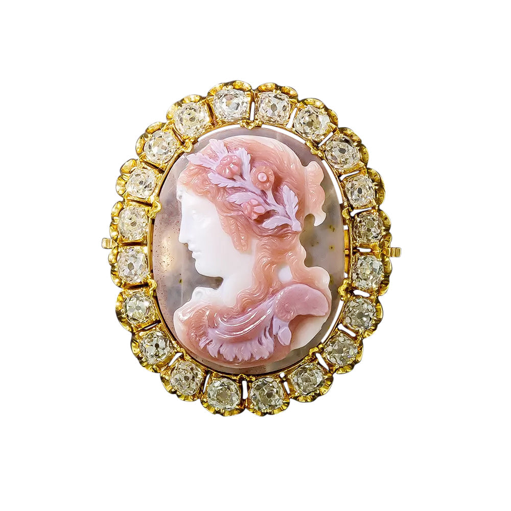 Late Georgian/Early Victorian Hardstone Cameo Brooch