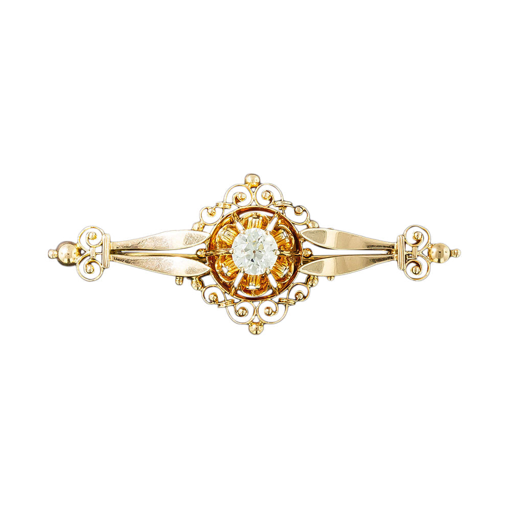 Antique Diamond Brooch, Circa 1890