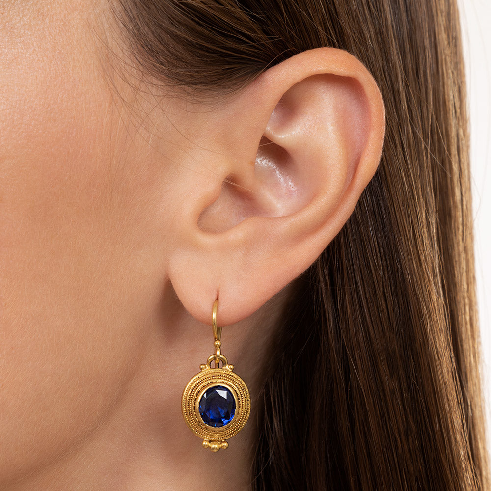 6.17 Carat Total No-Heat Sapphire Drop Earrings - 5