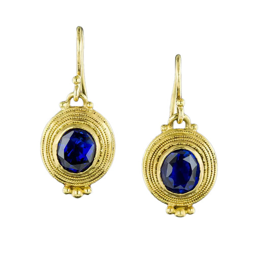 6.17 Carat Total No-Heat Sapphire Drop Earrings - 4