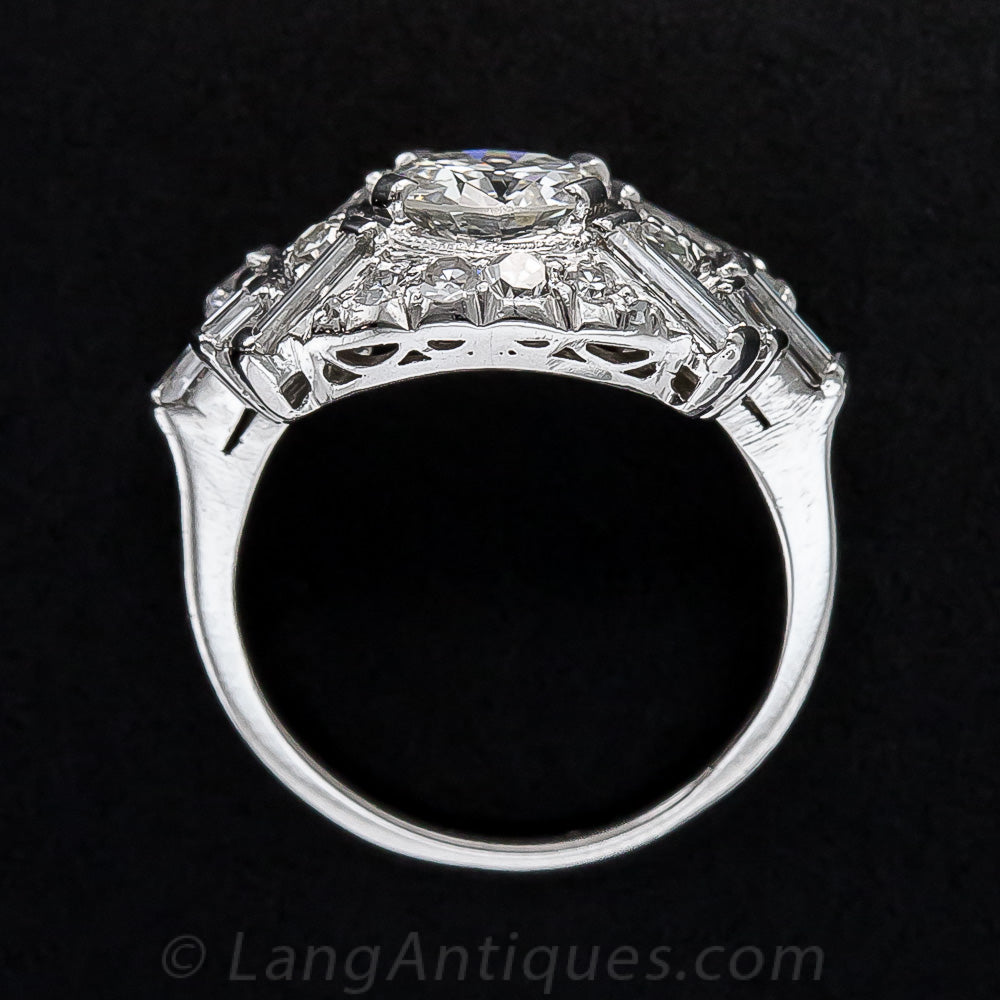 .86 Carat Diamond Late Art Deco Ring - 5