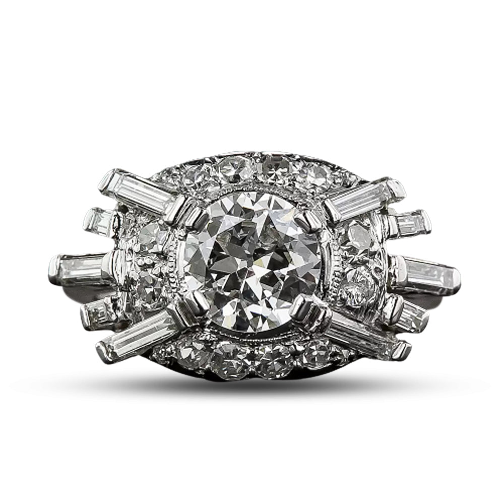 .86 Carat Diamond Late Art Deco Ring - 5