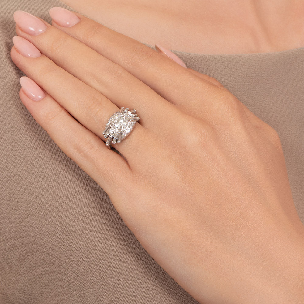 .86 Carat Diamond Late Art Deco Ring - 6