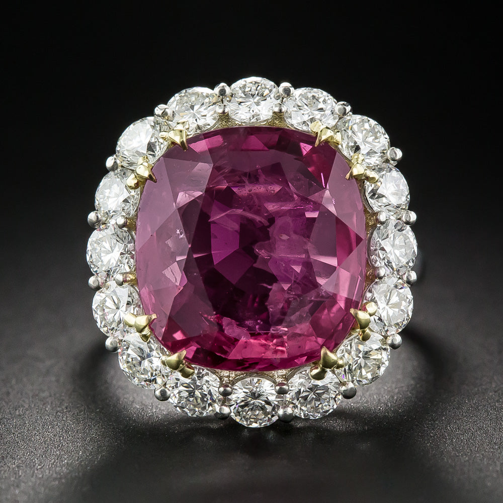 9.82 Carat Thai Ruby and Diamond Ring - GIA - 7