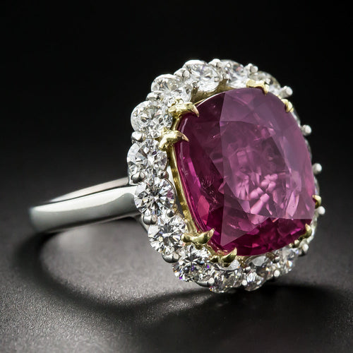 9.82 Carat Thai Ruby and Diamond Ring - GIA - 8