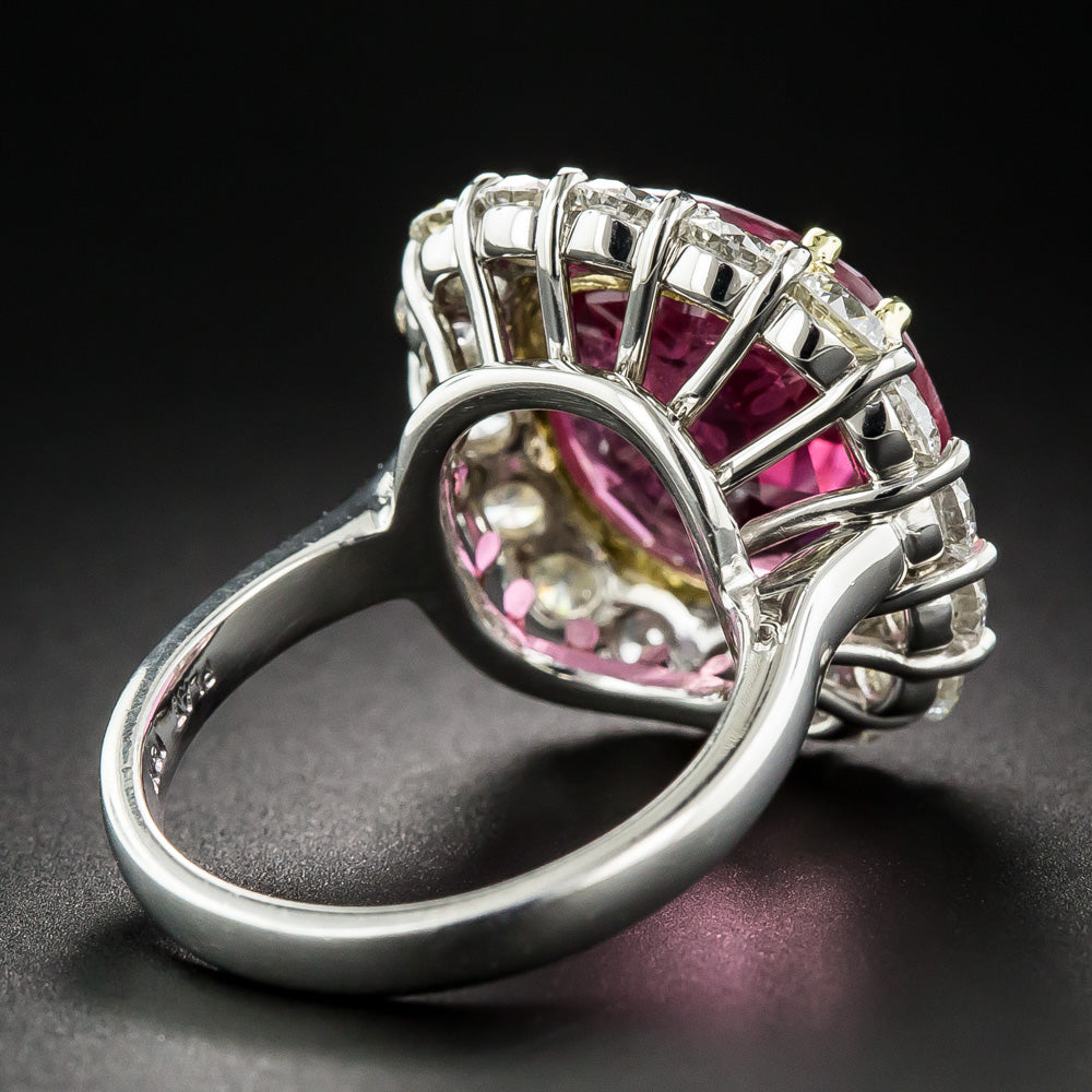 9.82 Carat Thai Ruby and Diamond Ring - GIA - 10