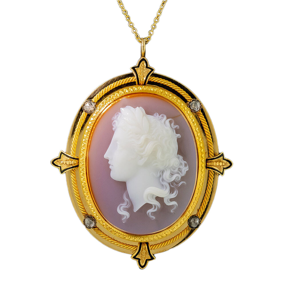 Victorian Carnelian Cameo Pendant