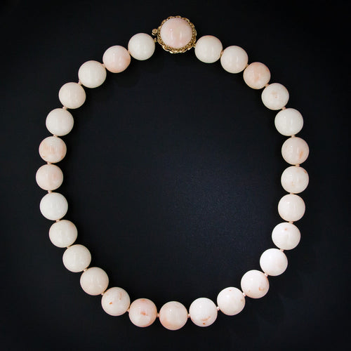 Angel Skin Coral Bead Necklace - 6