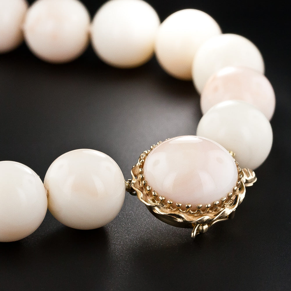 Angel Skin Coral Bead Necklace - 7