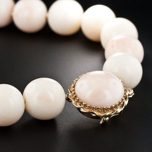 Angel Skin Coral Bead Necklace - 7