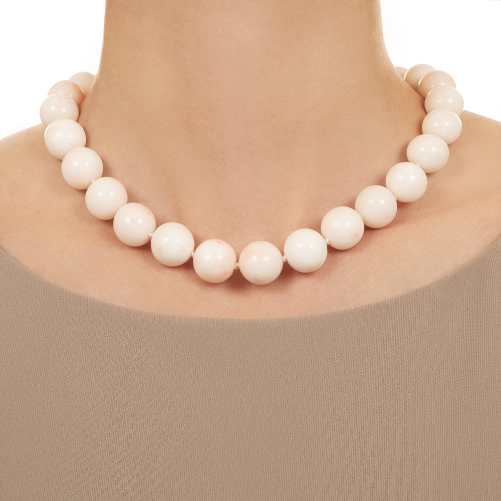 Angel Skin Coral Bead Necklace - 4