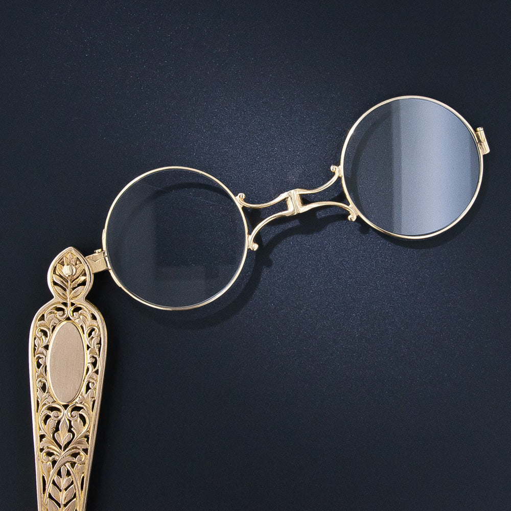 Antique 14K Gold Lorgnette - 7