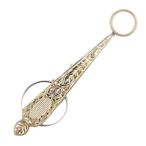 Antique 14K Gold Lorgnette - 7