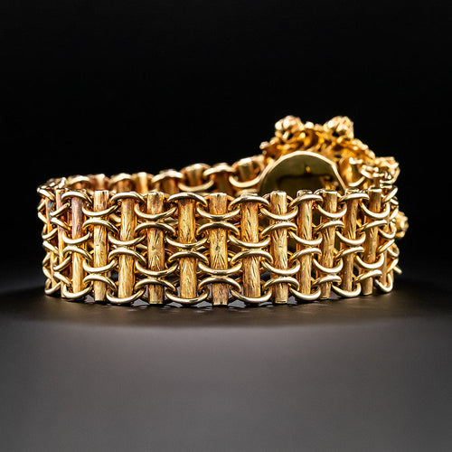 Antique Austro-Hungarian Diamond and Black Enamel Bracelet - 3