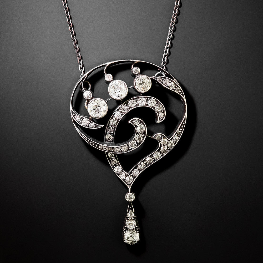 Antique Austro-Hungarian Diamond Pendant/Brooch  - 4