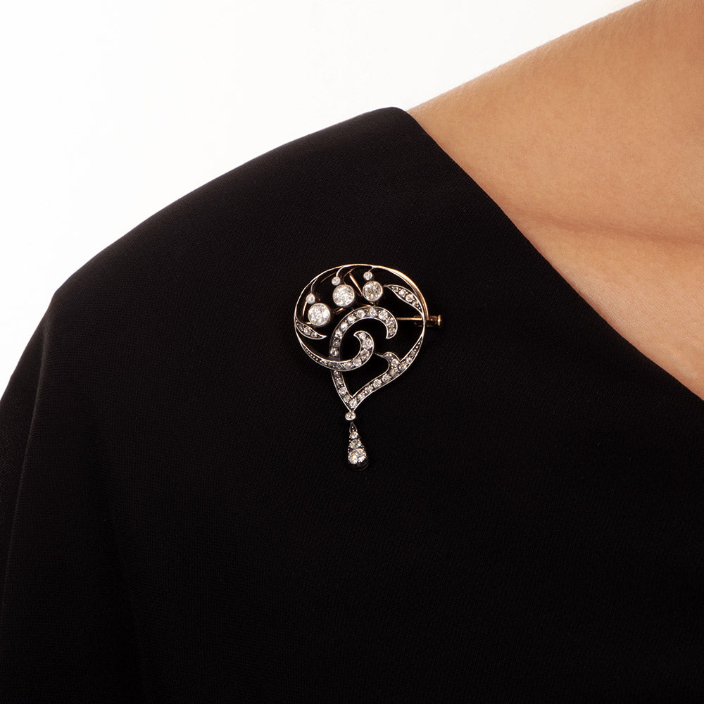 Antique Austro-Hungarian Diamond Pendant/Brooch  - 9