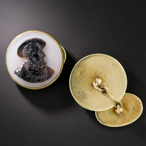 Antique Cameo Cufflinks - 6