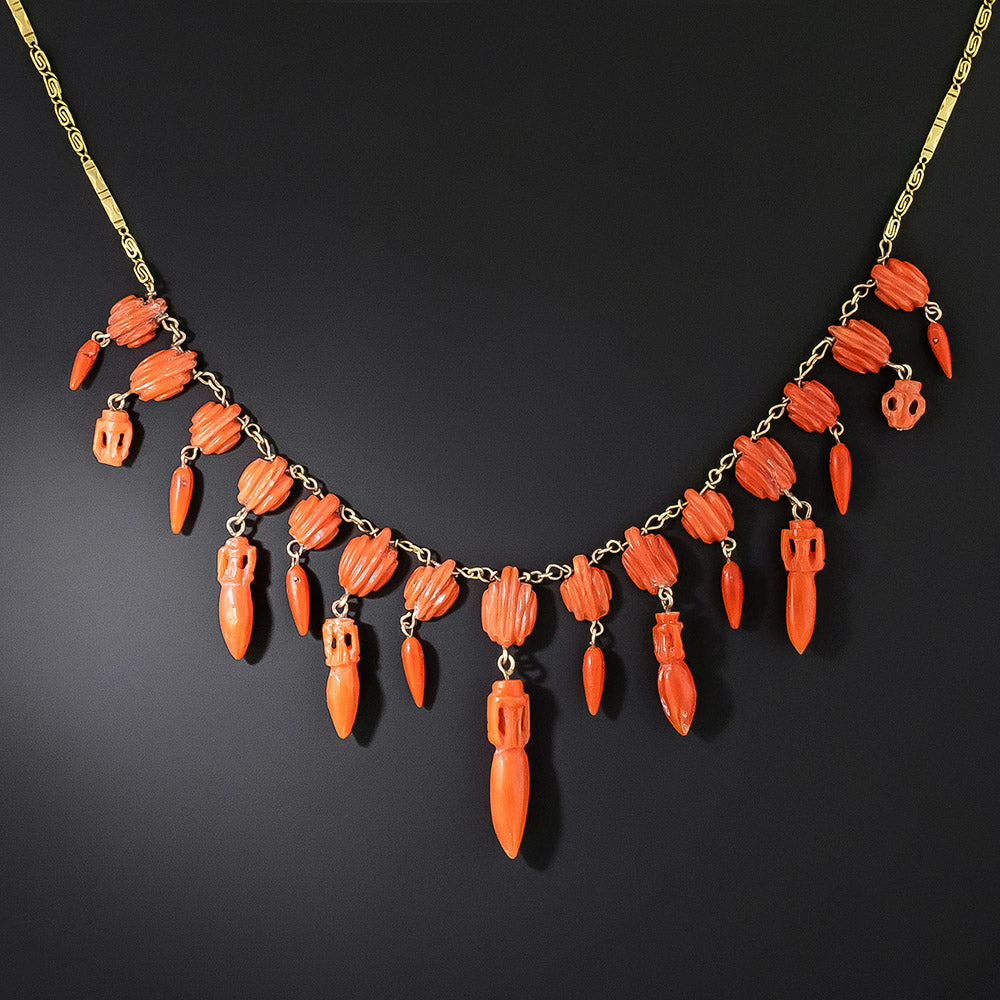 Antique Coral Amphora Necklace  - 2