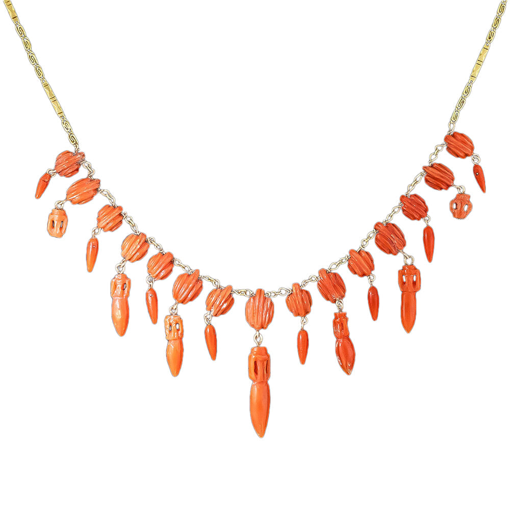 Antique Coral Amphora Necklace  - 3
