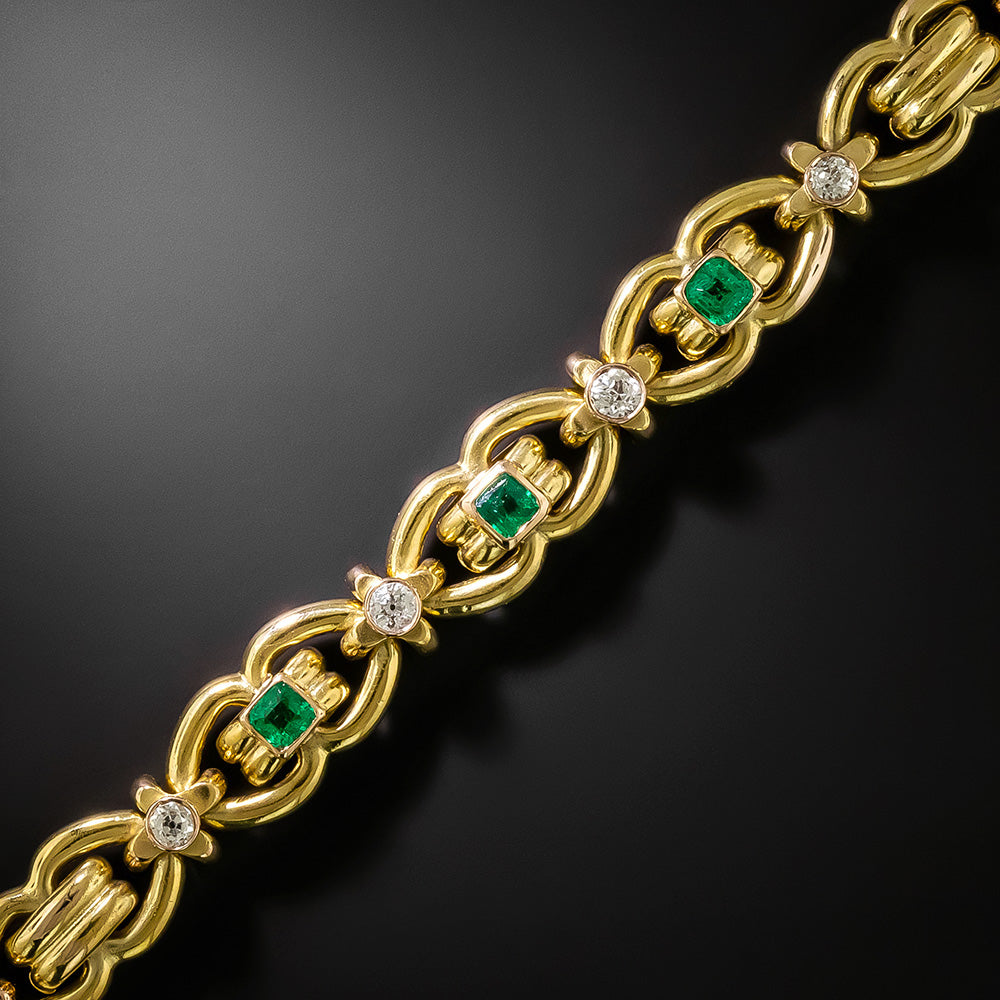 Antique Emerald and Diamond Bracelet, Austro-Hungary - 3