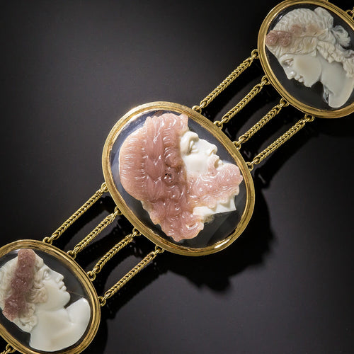 Antique Hardstone Cameo Bracelet - 7
