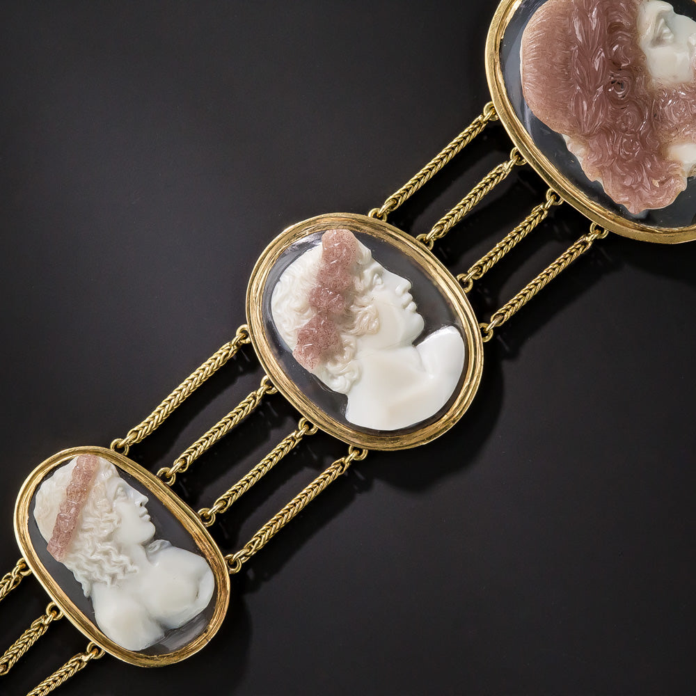 Antique Hardstone Cameo Bracelet - 8
