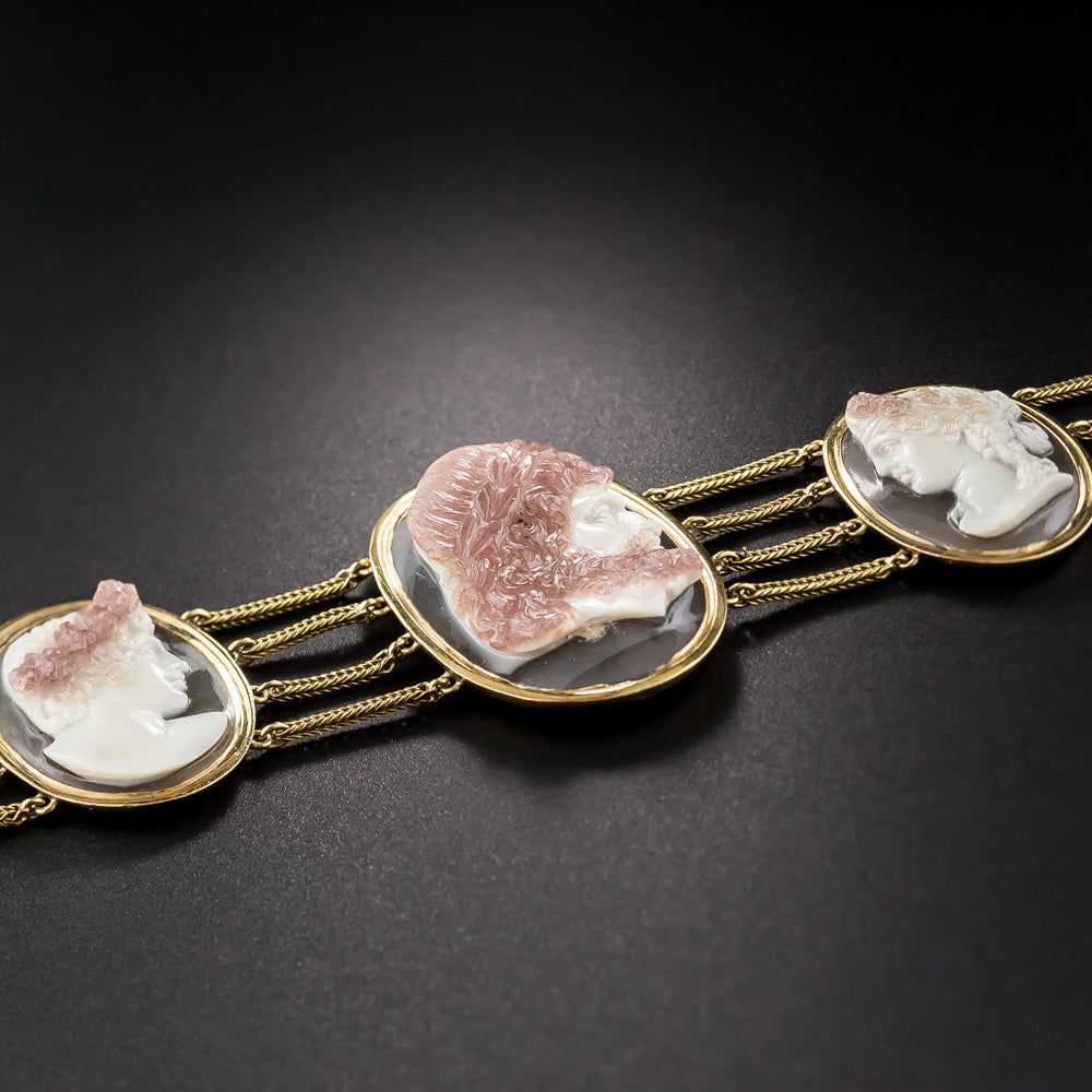 Antique Hardstone Cameo Bracelet - 10