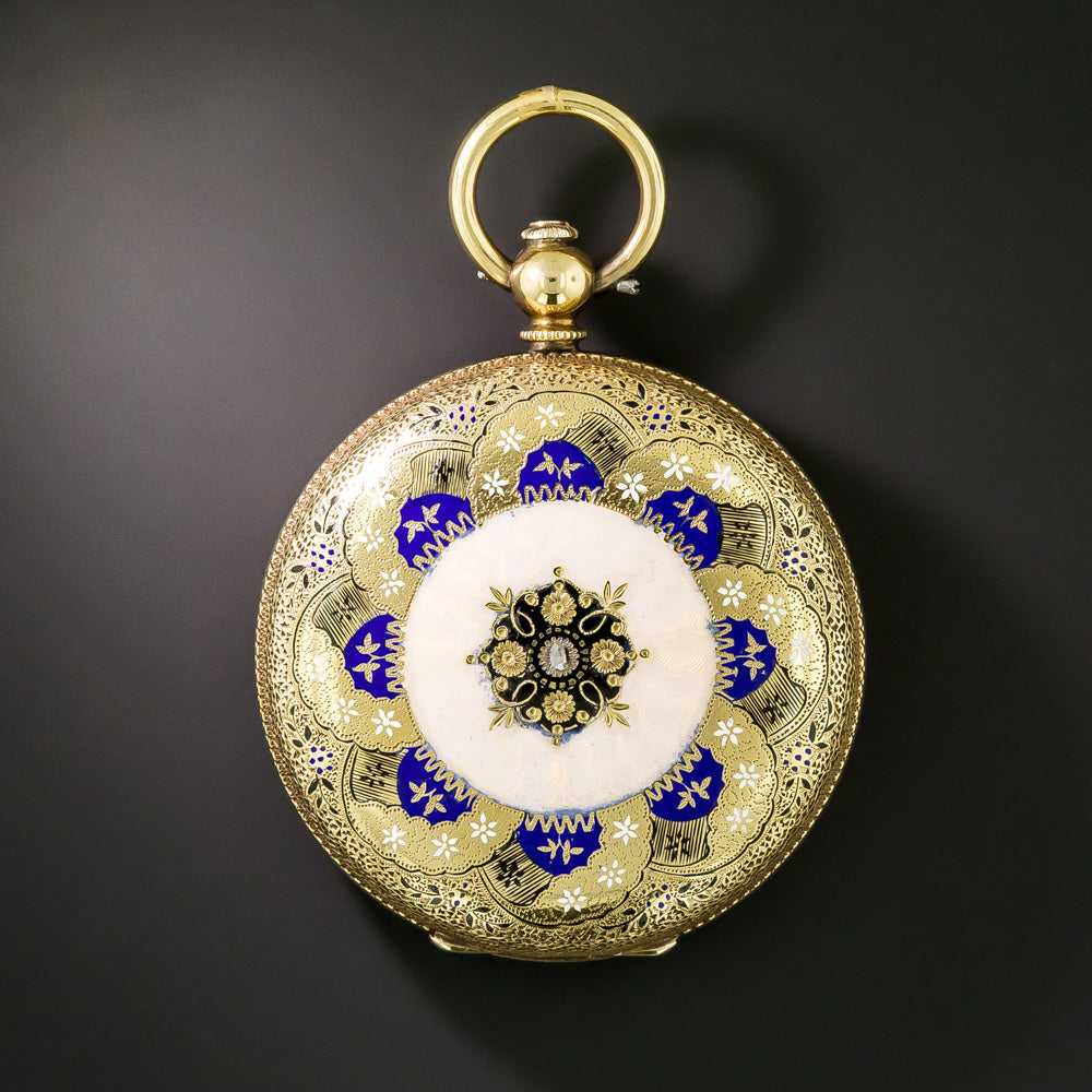 Antique Jules Perrenoud Key Wind Pocket Watch - 6