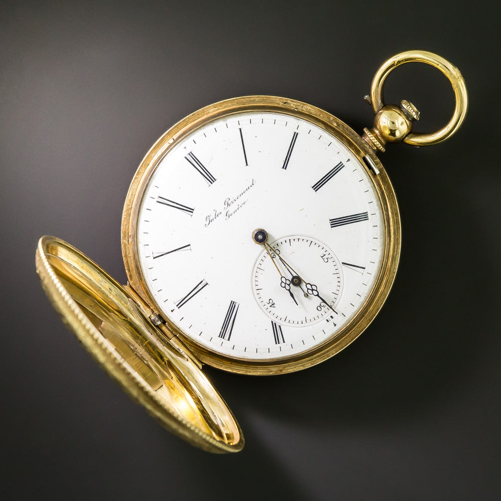 Antique Jules Perrenoud Key Wind Pocket Watch - 7